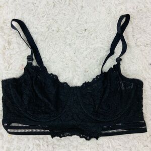 Joan smalls sexy Black Lace underwear Bralette size 34D